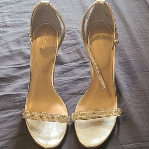 Aldo high heels silver sandals